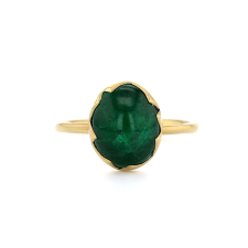 Emerald 18k gold Egg Ring