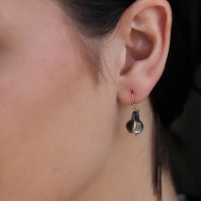 Black Mother of Pearl Calla Lily Earrings