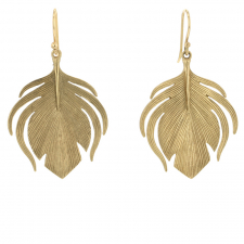 14k Gold Small Peacock Earrings