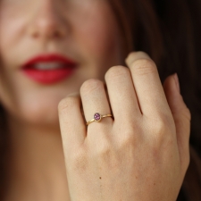 Pink Spinel Gold Ring