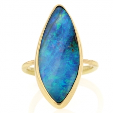 Boulder Opal Marquis Ring