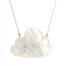 Large Mother of Pearl Cloud Necklace