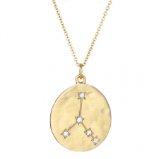 Cancer 14k Gold Diamond Constellation Astrology Necklace