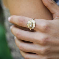 Talisman Engraved Starlight Diamond Ring Image