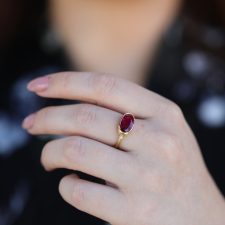 Rubellite Orbit Ellipse Ring