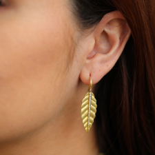 Maya Leaf Diamond Earrings