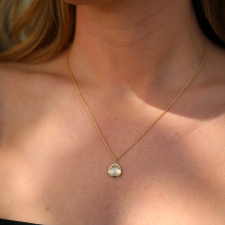 Orbit Halo Moonstone 18k Gold Necklace Image