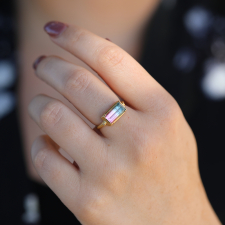 Bi Color Tourmaline 18k Yellow Gold ring