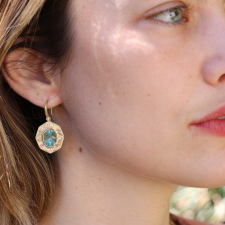 Talisman Shield Aquamarine Earrings Image