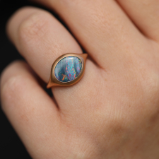 Australian Opal 18k Rose Gold Ring Image