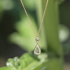 Rose Cut Diamond 18k White Gold Necklace Image
