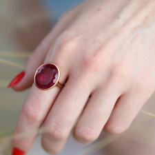 Rubellite 18k Rose Gold Ring