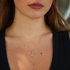 Rose Cut Diamond 18k White Gold Necklace Image