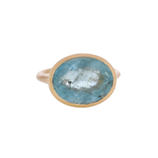 Rose Gold Aquamarine Ring