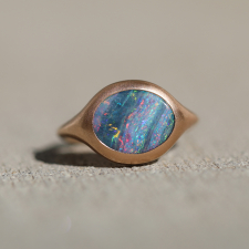 Australian Opal 18k Rose Gold Ring Image