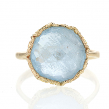 Aquamarine All 14k Gold Lace Ring Image