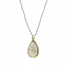 Caged Labradorite Teardrop Necklace