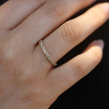 Unique Diamond Loop Gold Eternity Band Image