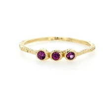 Triple Rhodolite 14k Gold Ring Image