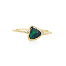 Small Asymmetrical Opal 14k Gold Ring