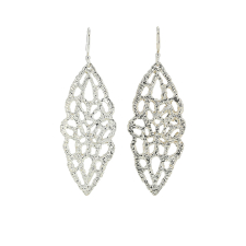 Marquis Drop Silver Lace Earrings Image