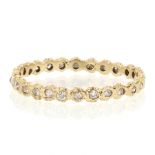 Unique Diamond Loop Gold Eternity Band Image