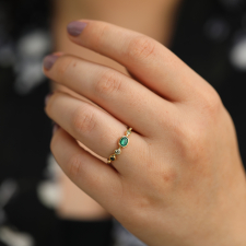 Green Tourmaline, Emerald, Yellow Tourmaline and Diamond Simple  Image