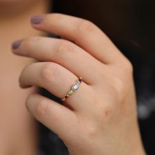 Amethyst, Blue Sapphire, Chrysoberyl and Spinel Simple Ring Image