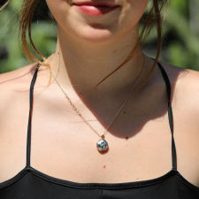 Asymmetrical Keishi Pearl Necklace Image