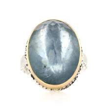 Vertical Inverted Aquamarine Ring