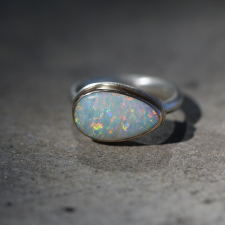 Teardrop Australian Opal ring Image