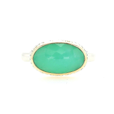 Small Oval Faceted Chrysoprase Image