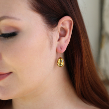 Asymmetrical Rose Cut Citrine Earrings Image