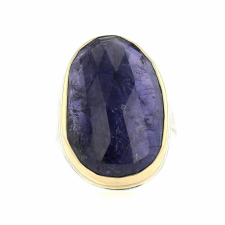 Vertical Rose Cut Iolite Ring Image