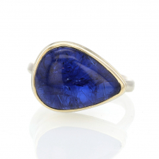 Smooth Teardrop Tanzanite Ring