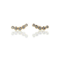 Diamond Climber 14k Gold Earrings Image