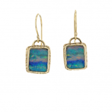 Australian Opal 14k Gold Earrings