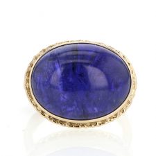 All Gold Tanzanite Oval /Ruffled Ring Image