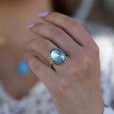 Vertical Inverted Aquamarine Ring Image