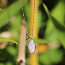 Oval Mintabe Australian Opal Necklace Image