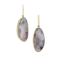 Boulder Opal Wing Gold Earrings Image