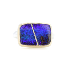 Rectangular Boulder Opal Fusion Ring Image