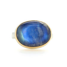 Small Oval Rainbow Moonstone Ring Image