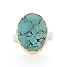 Hubei Turquoise Silver and Gold Ring Image