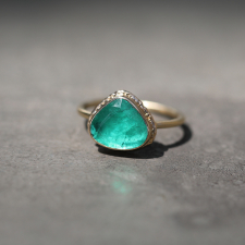 All Gold Lotus Emerald Ring Image