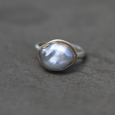 Asymmetrical Tahitian Keishi Pearl Ring