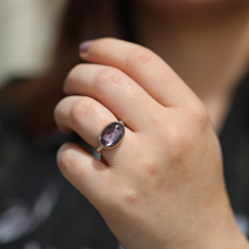 Small Oval Purple Tourmaline Ring Image