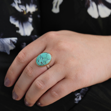 Hubei Turquoise Silver and Gold Ring Image