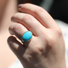 Oval Sleeping Beauty Turquoise Ring Image