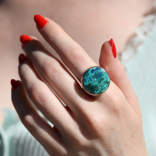 Round Chrysocolla Ring Image